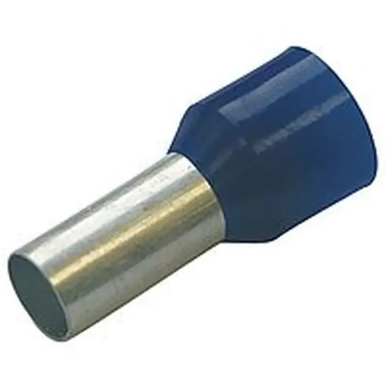 270810 - Haupa Bootlace Ferrule 2.5 x 8mm 100 Pack Blue