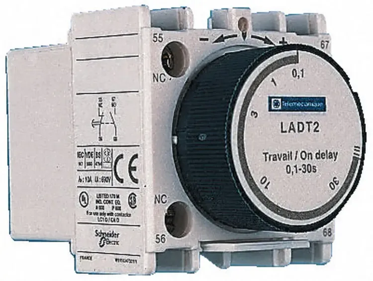 LADT2 - Telemecanique Time Delay Block 1-30s 1 N/O 1N/C LadT2