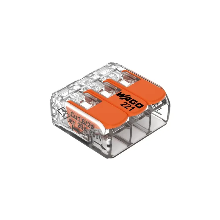 Wago 3-Way Connector for 4mm² conductors