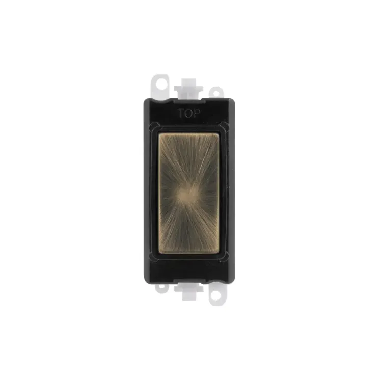 GM2008BKAB blank module, 24.5x50mm, antique brass finish