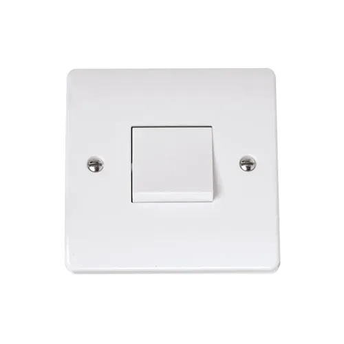 Click Curva 3 pole isolator switch white CCA021 front view