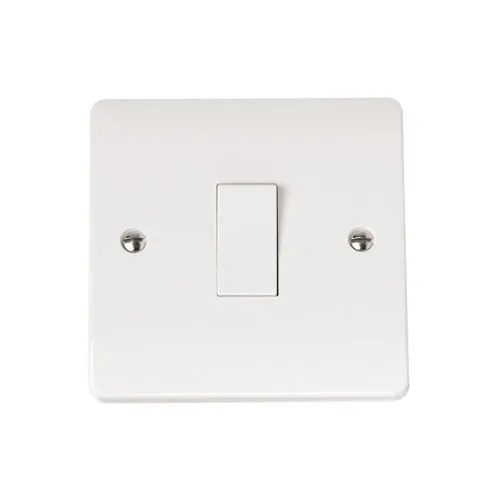 Click Mode 10A 1-gang 2-way switch polar white finish