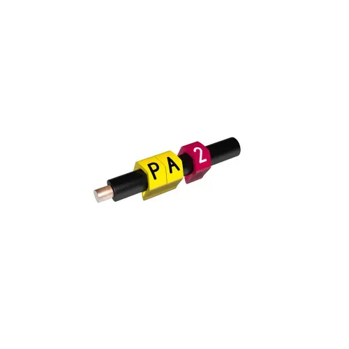 Red single character cable marker
