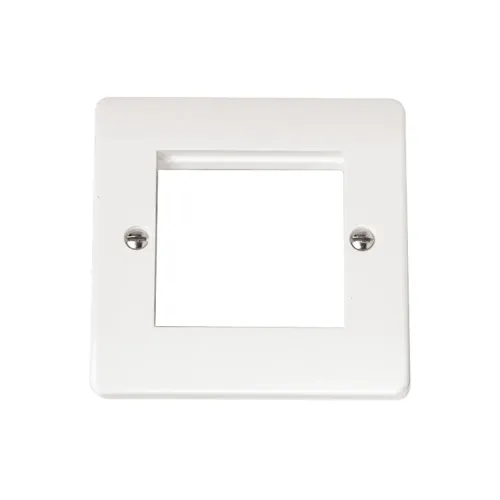 Click CMA311 1-gang unfurnished media plate polar white