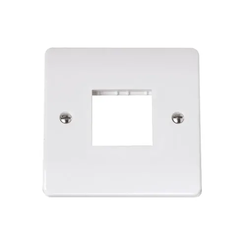 Click Mode 1-gang MiniGrid unfurnished plate 2 apertures polar white