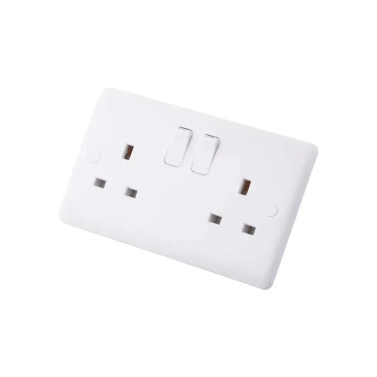 Iona 13 Amp 2 Gang Slimline Flush Switched Double Socket