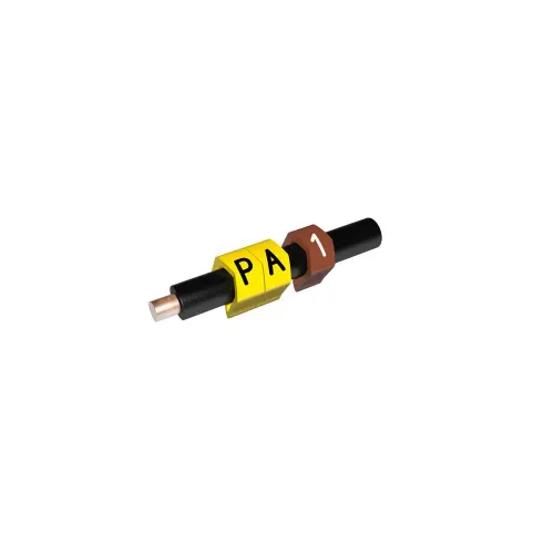 Brown single character cable marker